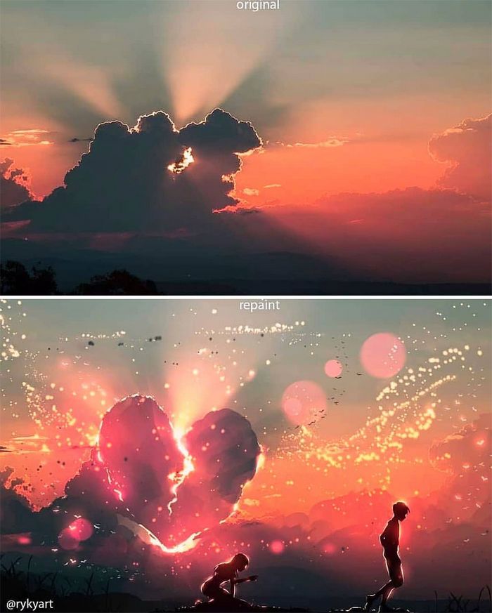 42 desenhos sobrenaturais desenhados sobre fotos da natureza por este artista 31