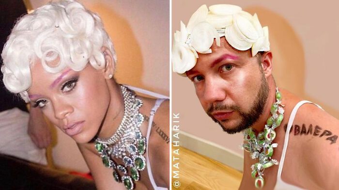 Esse cara decidiu parodiar roupas de celebridades (34 fotos) 15