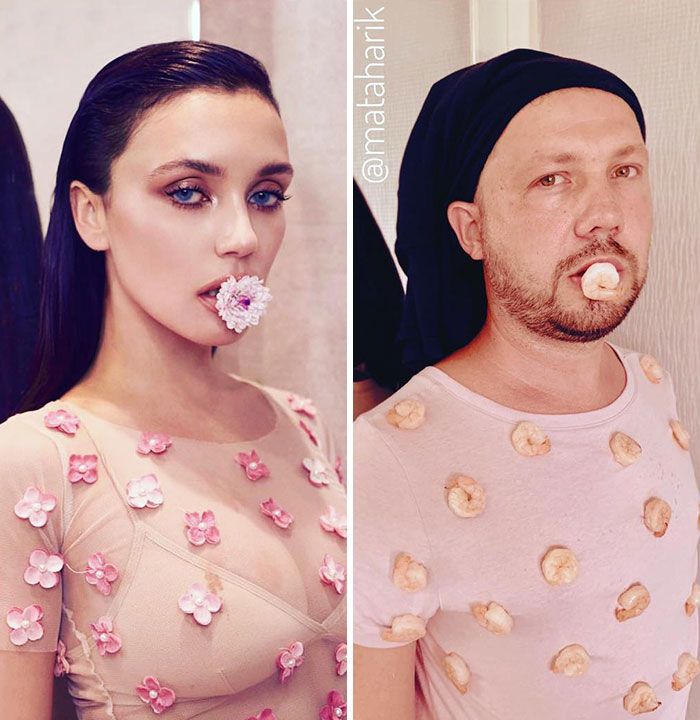 Esse cara decidiu parodiar roupas de celebridades (34 fotos) 25