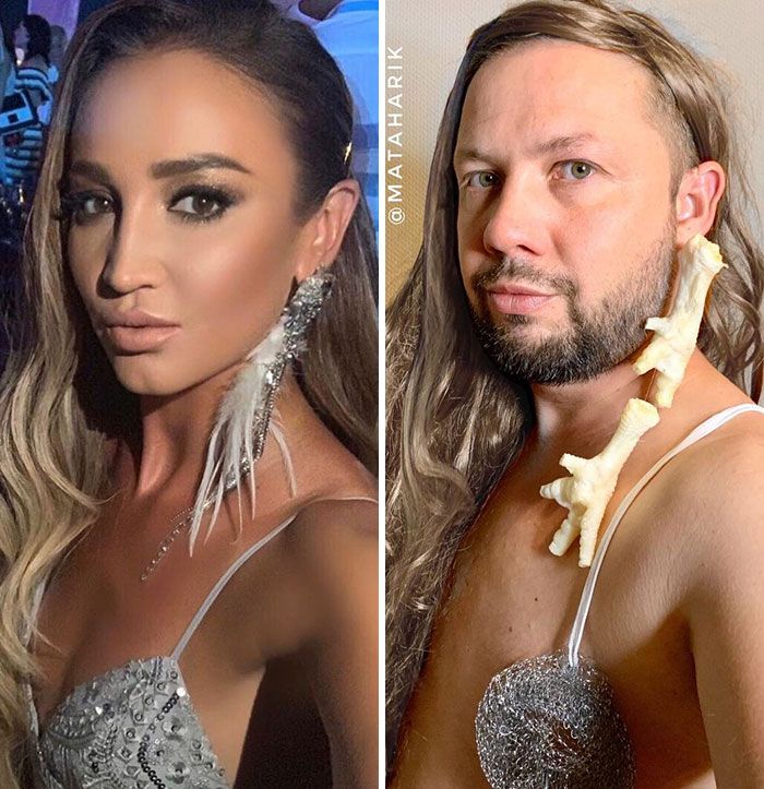 Esse cara decidiu parodiar roupas de celebridades (34 fotos) 30