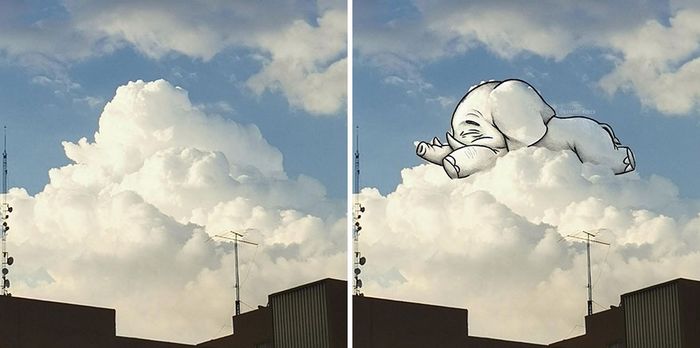 Este artista cria desenhos inspirados em formas de nuvem (42 fotos) 4