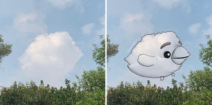 Este artista cria desenhos inspirados em formas de nuvem (42 fotos) 16