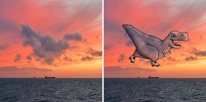 Este artista cria desenhos inspirados em formas de nuvem (42 fotos) 17