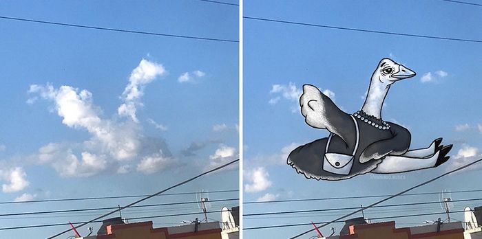 Este artista cria desenhos inspirados em formas de nuvem (42 fotos) 21