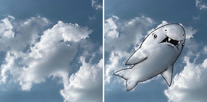 Este artista cria desenhos inspirados em formas de nuvem (42 fotos) 28