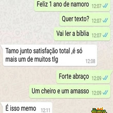 Comemorando 1 ano de namoro atualmente