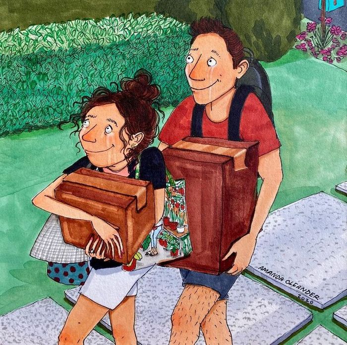 Artista retrata como é o lado tácito do amor quando ninguém está olhando (24 fotos) 14