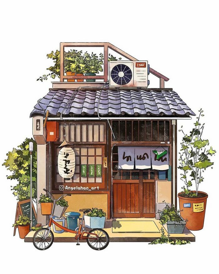 42 desenhos fofos de casas japonesas, de Angela Hao 21