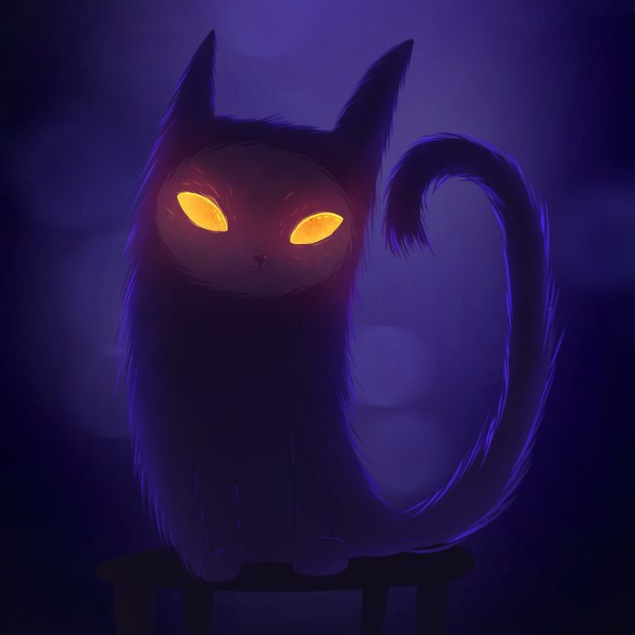 35 ilustrações de lindos monstros e espíritos brilhantes da floresta 29