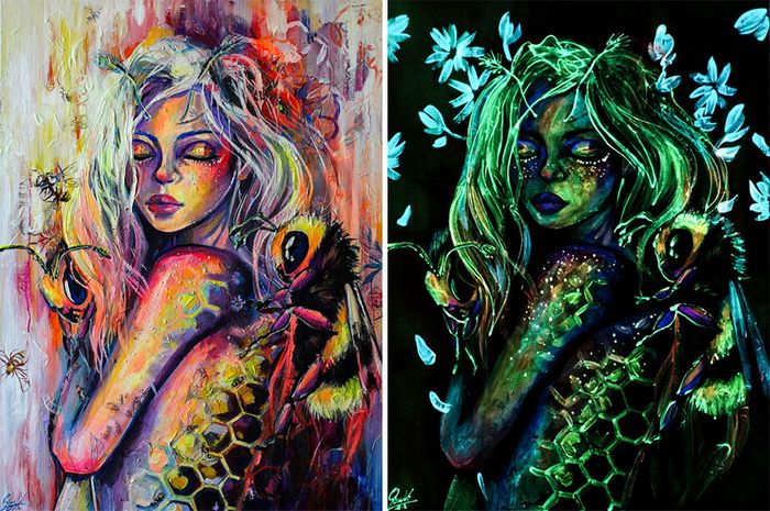 Minhas pinturas brilhantes mostram seus significados ocultos no escuro (29 fotos) 3
