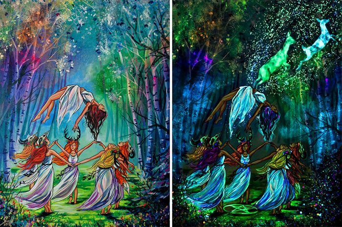Minhas pinturas brilhantes mostram seus significados ocultos no escuro (29 fotos) 7