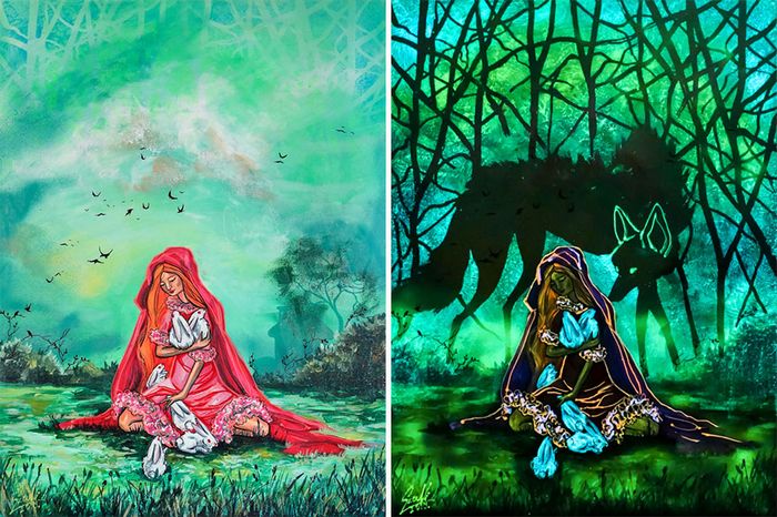 Minhas pinturas brilhantes mostram seus significados ocultos no escuro (29 fotos) 9