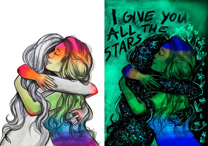 Minhas pinturas brilhantes mostram seus significados ocultos no escuro (29 fotos) 10