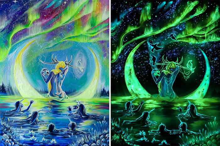 Minhas pinturas brilhantes mostram seus significados ocultos no escuro (29 fotos) 14