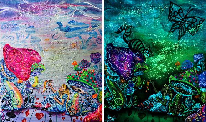 Minhas pinturas brilhantes mostram seus significados ocultos no escuro (29 fotos) 15