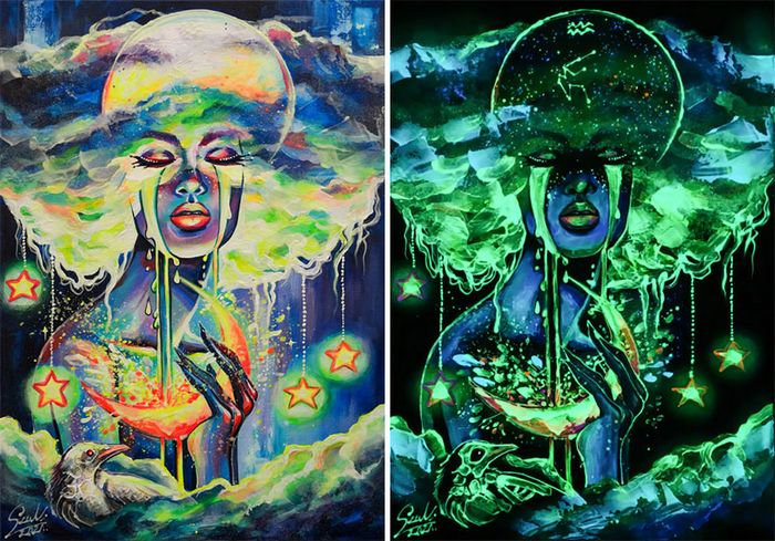 Minhas pinturas brilhantes mostram seus significados ocultos no escuro (29 fotos) 27