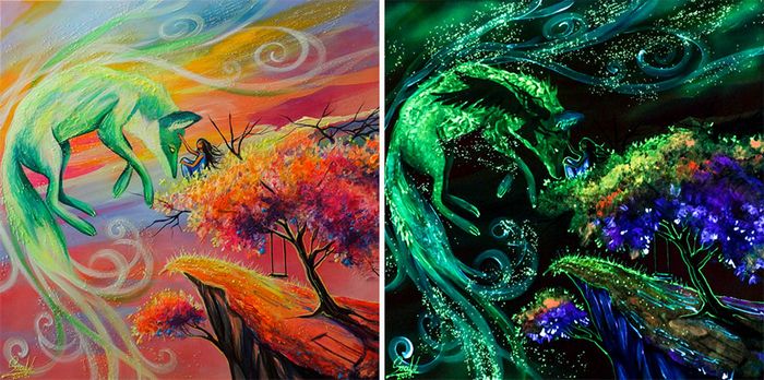 Minhas pinturas brilhantes mostram seus significados ocultos no escuro (29 fotos) 28