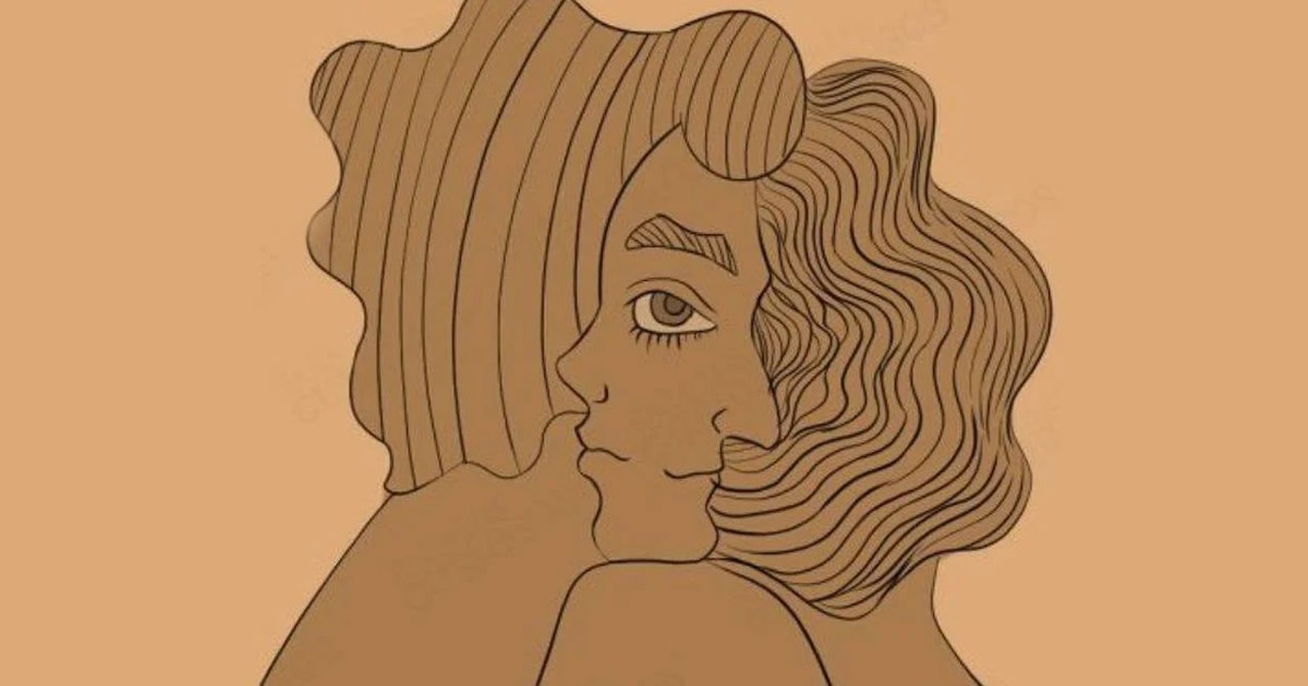 Qual rosto você viu primeiro, masculino ou feminino? 1