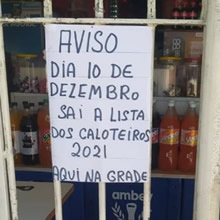 Lista dos caloteiros de 2021