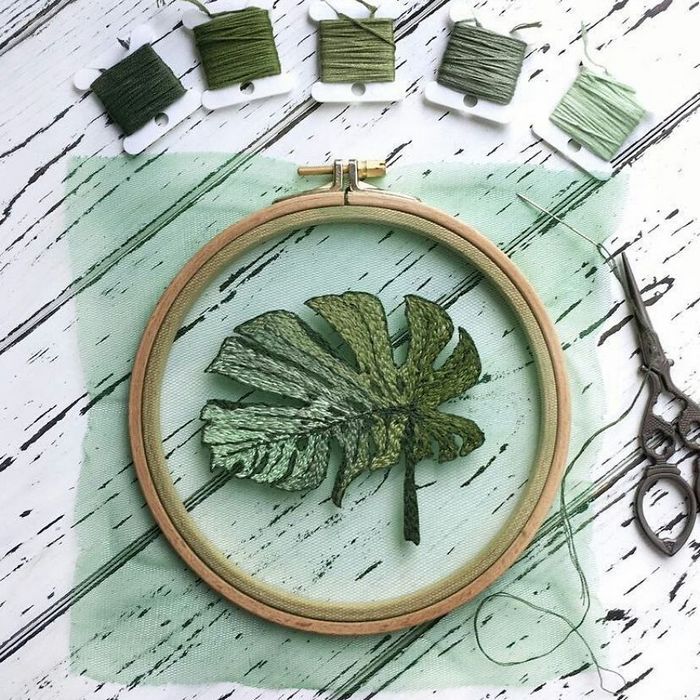 Costuro fios coloridos em tule para criar um efeito 3D na minha arte (38 fotos) 19