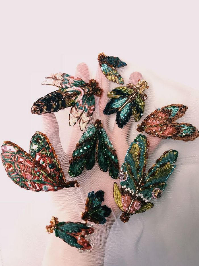 Costuro fios coloridos em tule para criar um efeito 3D na minha arte (38 fotos) 29