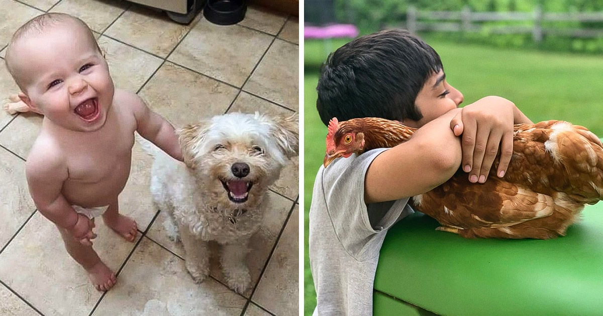 16 fotos de crianças com animais de estimação que nos fizeram acreditar na verdadeira amizade 159