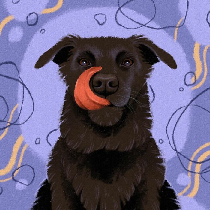 36 ilustrações alegres de animais de estimação criadas por nossos artistas 18