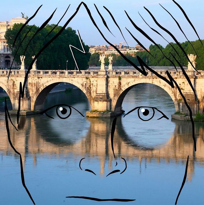 42 ilustrações criativas desenhadas em fotos cênicas por Robin Yayla 9