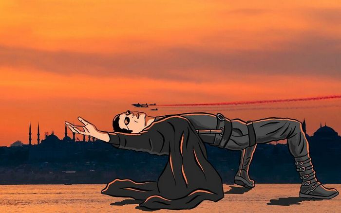 42 ilustrações criativas desenhadas em fotos cênicas por Robin Yayla 15