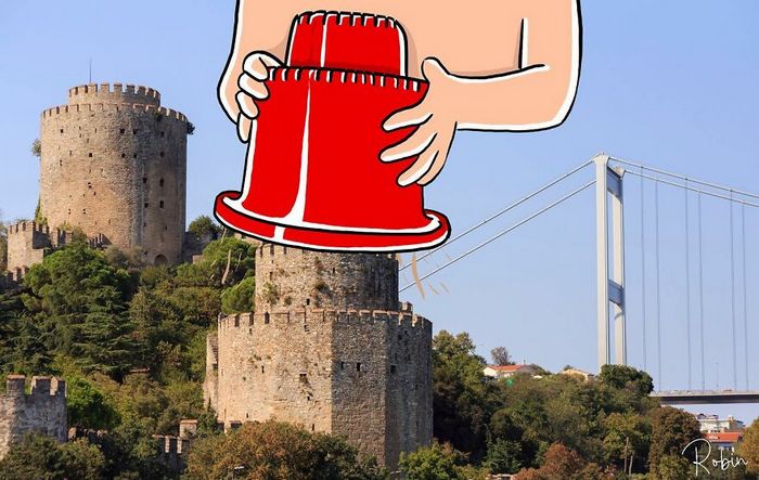 42 ilustrações criativas desenhadas em fotos cênicas por Robin Yayla 23