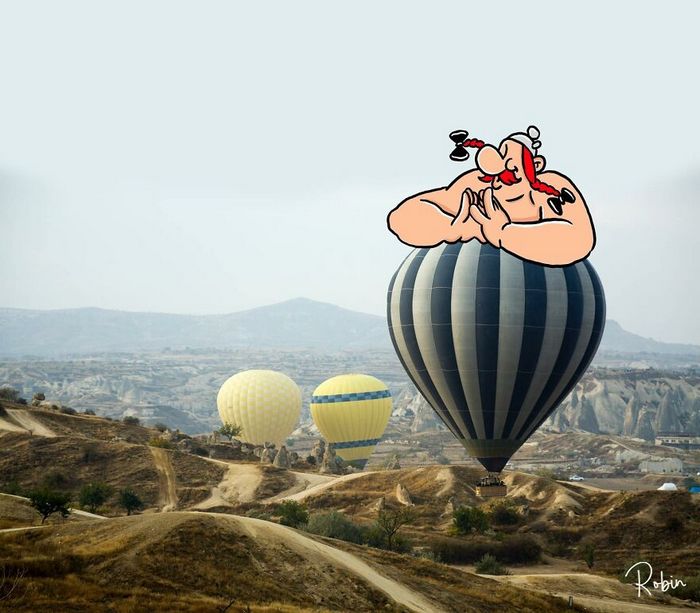 42 ilustrações criativas desenhadas em fotos cênicas por Robin Yayla 25