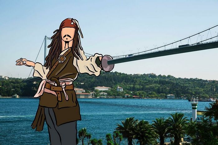 42 ilustrações criativas desenhadas em fotos cênicas por Robin Yayla 29