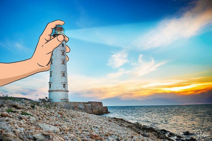 42 ilustrações criativas desenhadas em fotos cênicas por Robin Yayla 32