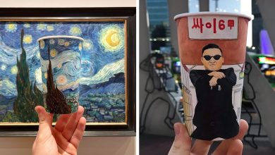 40 ilustrações que este artista desenhou em copos de papel enquanto viajava pelo mundo 24