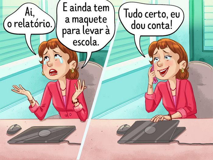 14 proezas que as mães fazem todos os dias 4