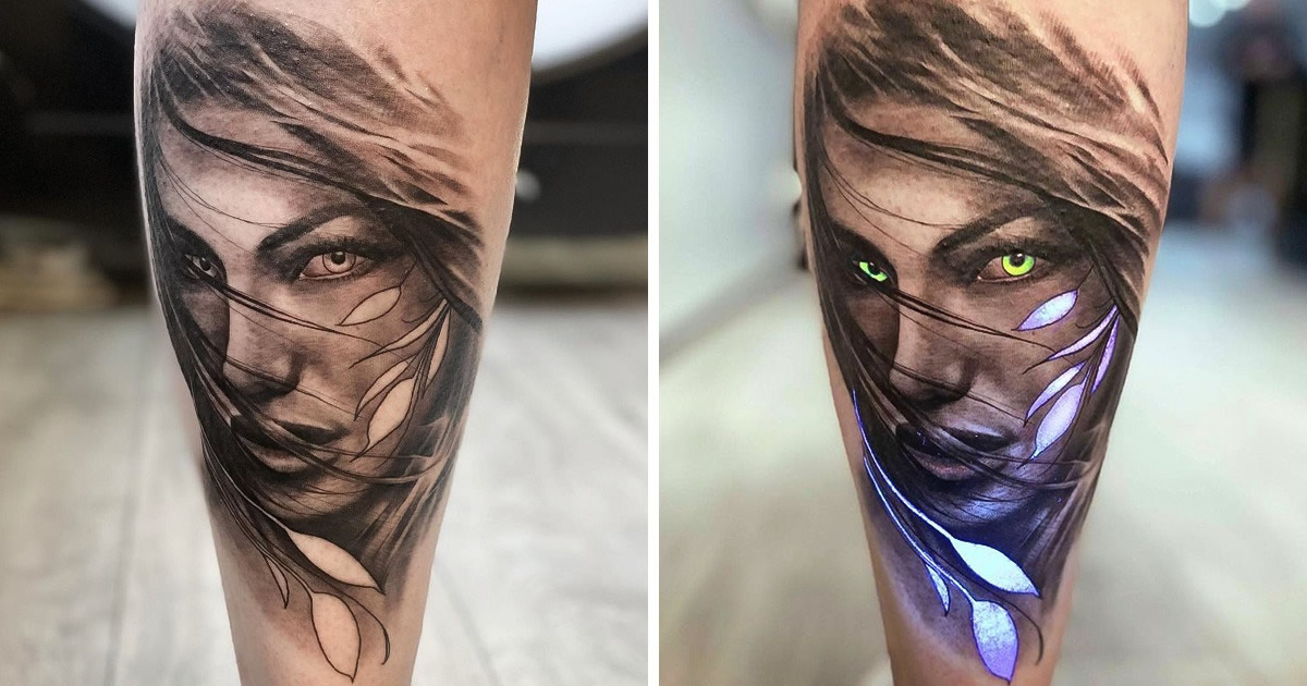 Um artista faz tatuagens que brilham no escuro e ficamos surpresos com o nível de criatividade (22 fotos)