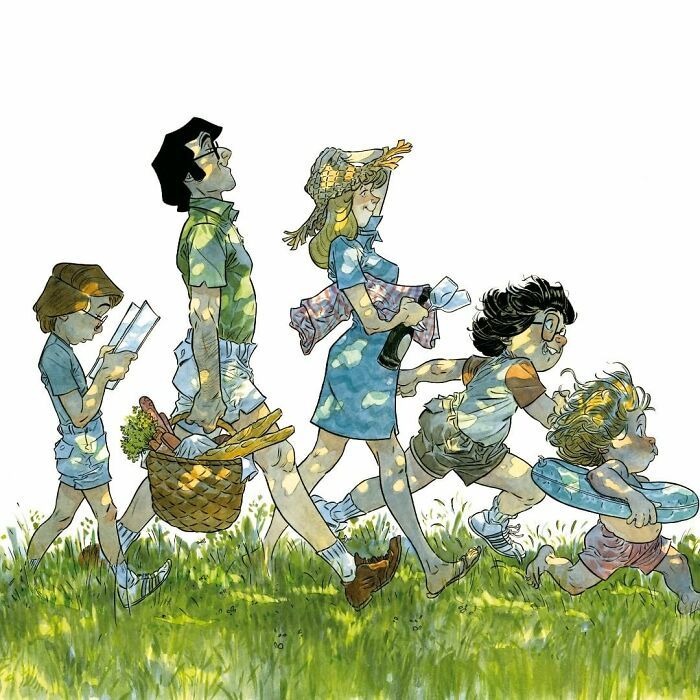 Artista captura perfeitamente a essência de uma família amorosa (37 ilustrações) 6
