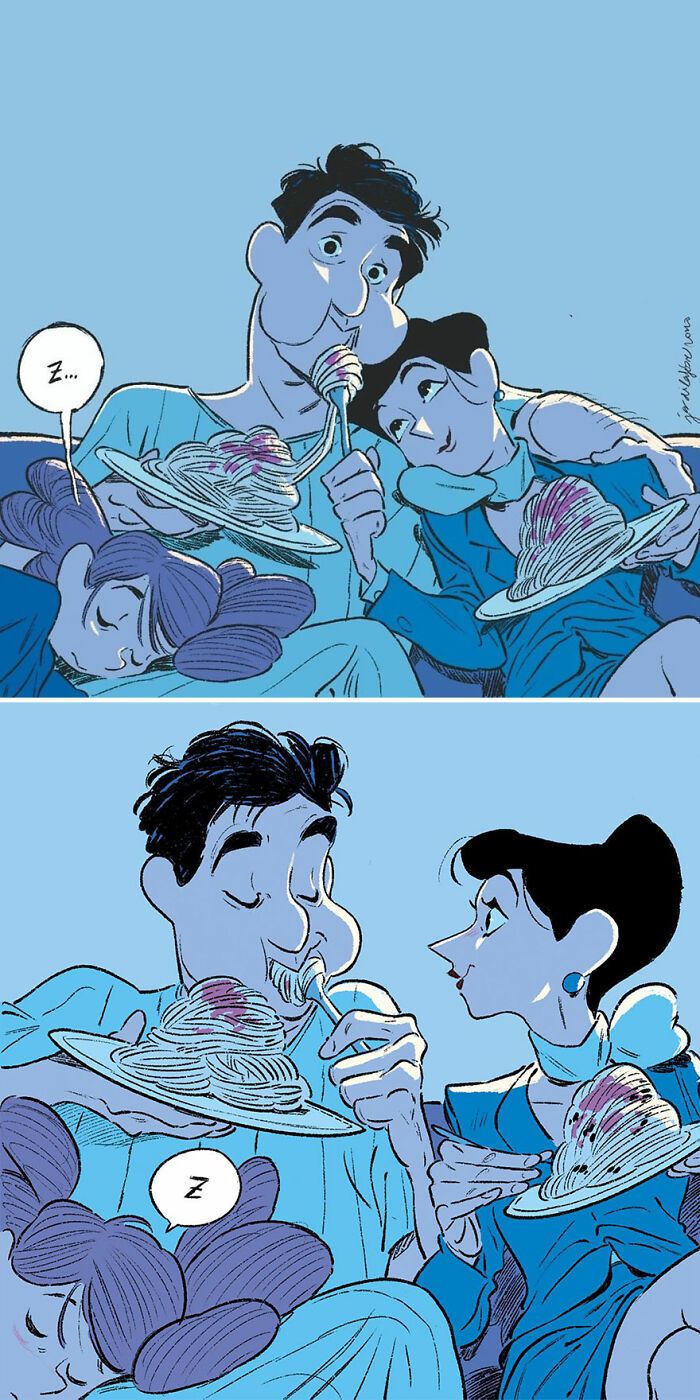 Artista captura perfeitamente a essência de uma família amorosa (37 ilustrações) 7