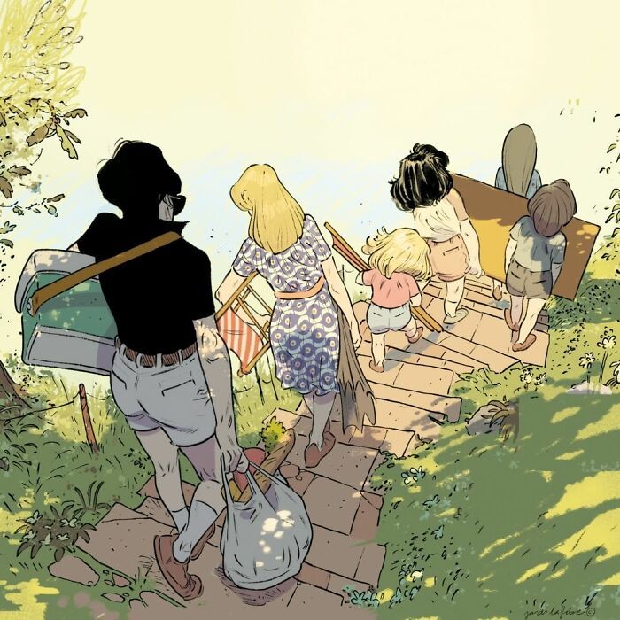 Artista captura perfeitamente a essência de uma família amorosa (37 ilustrações) 18