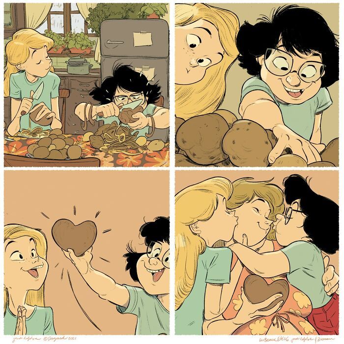 Artista captura perfeitamente a essência de uma família amorosa (37 ilustrações) 37