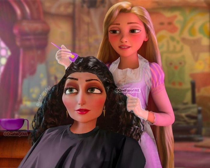 Artista coloca personagens da Disney em todos os tipos de cenários estranhos (55 fotos) 9