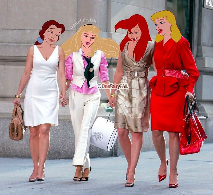 Artista coloca personagens da Disney em todos os tipos de cenários estranhos (55 fotos) 29