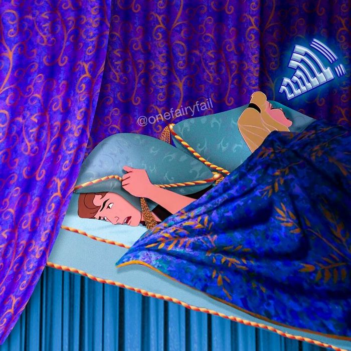 Artista coloca personagens da Disney em todos os tipos de cenários estranhos (55 fotos) 42