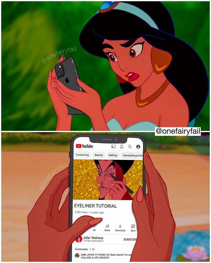 Artista coloca personagens da Disney em todos os tipos de cenários estranhos (55 fotos) 43