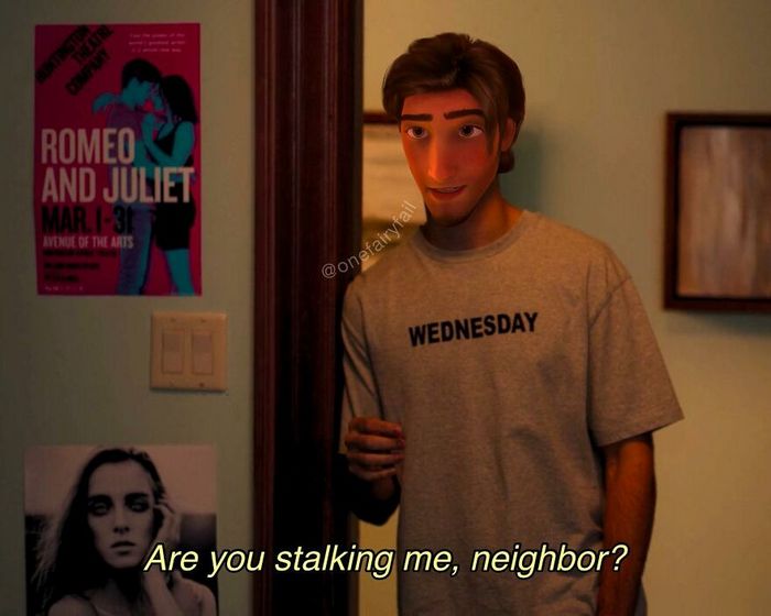 Artista coloca personagens da Disney em todos os tipos de cenários estranhos (55 fotos) 44