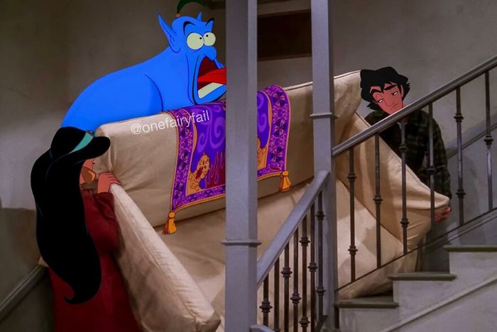 Artista coloca personagens da Disney em todos os tipos de cenários estranhos (55 fotos) 50