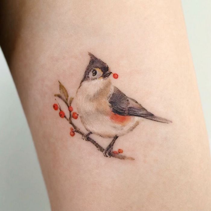 Artista coreana cria belas tatuagens que parecem pinturas em aquarela (42 fotos) 11