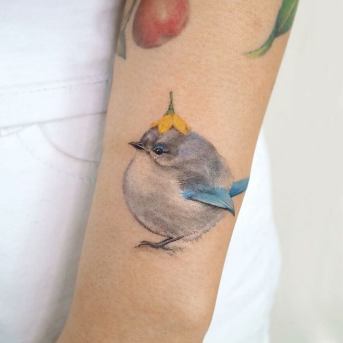 Artista coreana cria belas tatuagens que parecem pinturas em aquarela (42 fotos) 20