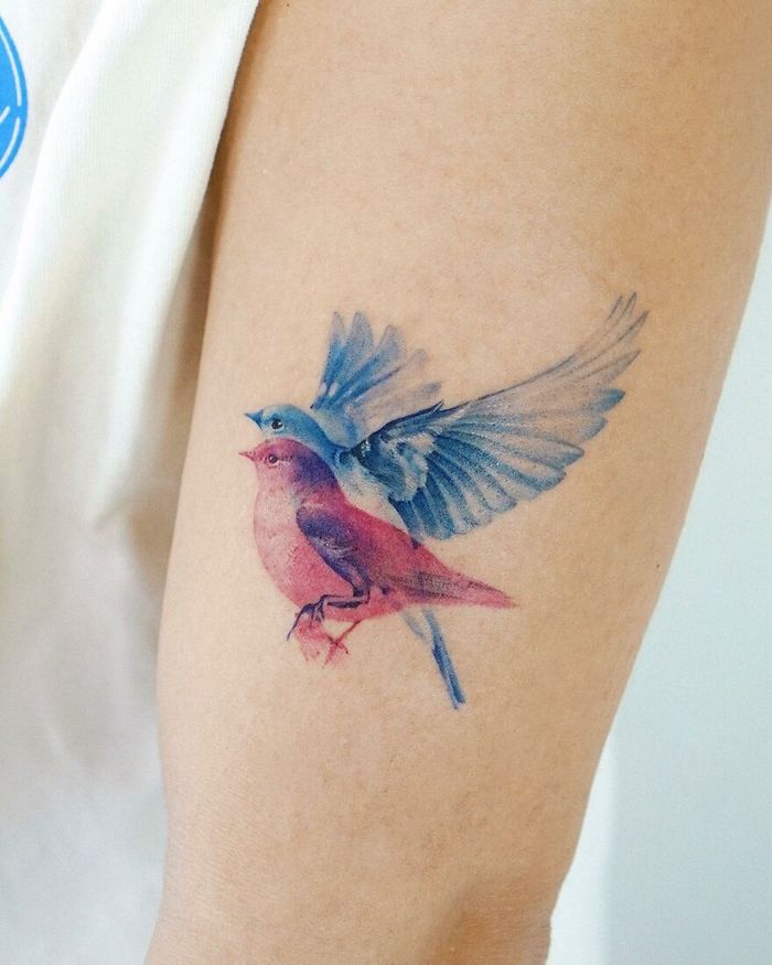 Artista coreana cria belas tatuagens que parecem pinturas em aquarela (42 fotos) 21 Artista coreana cria belas tatuagens que parecem pinturas em aquarela (42 fotos) 21