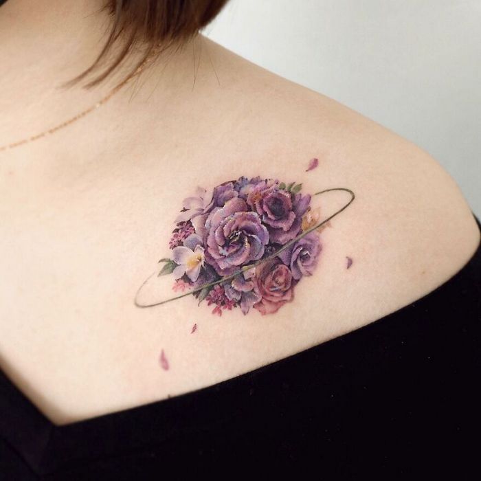 Artista coreana cria belas tatuagens que parecem pinturas em aquarela (42 fotos) 34